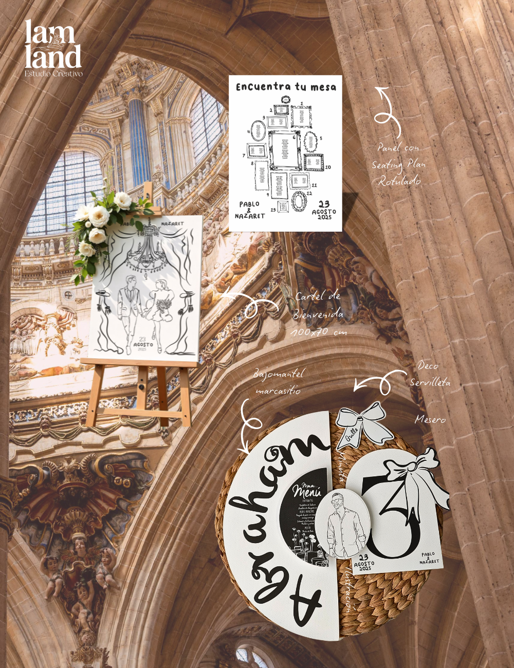 Papelería LamLand Modelo Lineart ilustradas